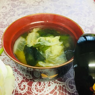 ☆白菜とわかめのお味噌汁☆